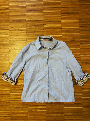 Burberry london bluse - london, hellblau