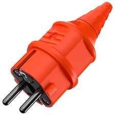 MENNEKES 10837 Schutzkontaktstecker Kunststoff  230 V Orange IP44
