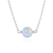 Welo Opal Silber Halskette