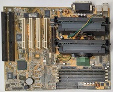 ASUS P2B-D Dual Slot 1 ISA retro Mainboard + 2x Pentium III 500MHz + 256MB RAM