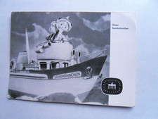 AK Sandmännchen mit Motorboot Schiff unterwegs 1964 DDR Sandmann Abendgruß