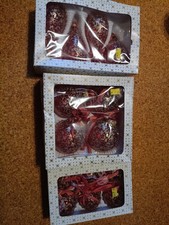 14 alt Glas Weihnachtskugeln