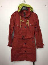 KHUJO Damen Mantel  Übergangsjacke Übergangsmantel Modell: Frühling Rot XXL