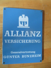 Altes Emailleschild Allianz