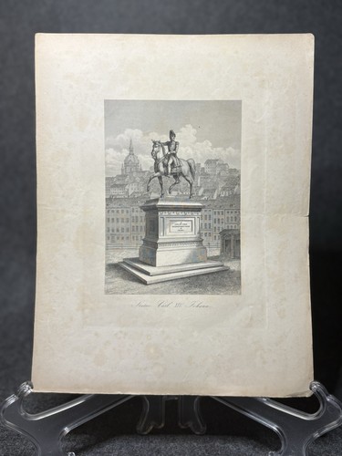 Stahlstich statue carl - statue,