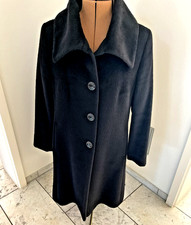 BASLER Piacenza BABY LAMA Wollmantel SCHWARZ Gr. 42 viele Details *sehr gepflegt