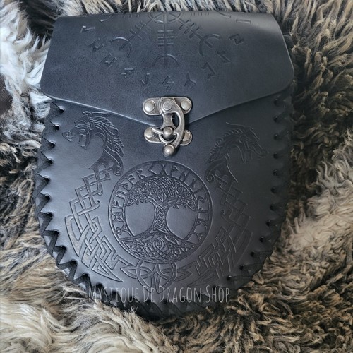 Schwarze mittelalter tasche - mittelalter,