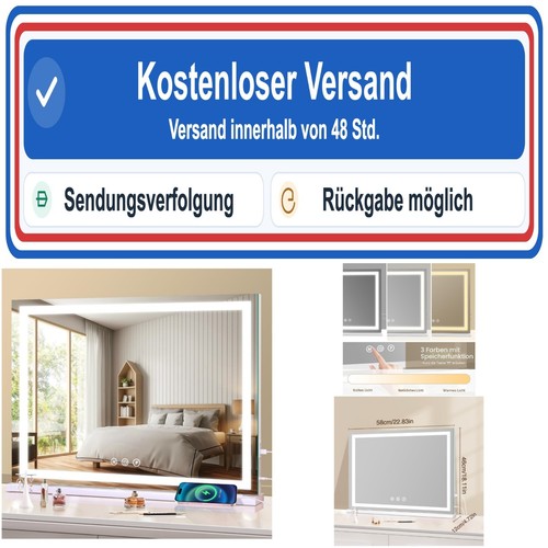 Halumao schminkspiegel mit - schminkspiegel,