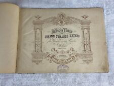 Antikes Notenbuch, Beliebte Tänze von Johann Strauss Pianoforte