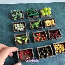 1Set Maßstab 1:12 Miniatur Puppenhau Handgefertigter Obstkorb Küchenmöbel Gemüse