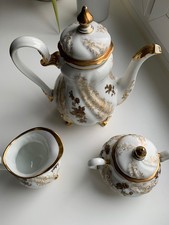 Weimar Porzellan Kaffeekanne Zuckerdose und Milchkännchen Motiv Josefine