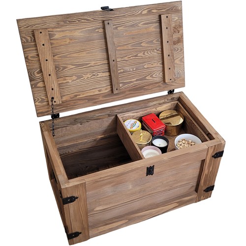 Holztruhe mit beweglichem
