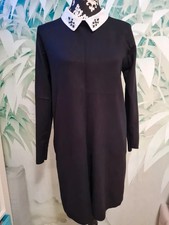Long Pullover Minikleid Bluse Kragen Primark Schwarz Vielseitig Größe M