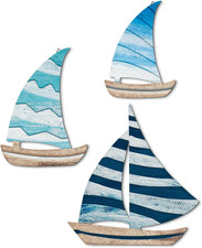 Segelboot wanddeko 3er - segelboot,