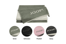 Joop! Wohndecke zweifarbig Rose Graphit 150 x 200 cm, Buamwolle Wendedecke
