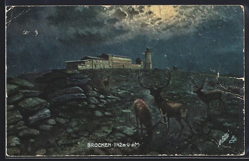Künstler brocken - künstler-ak,