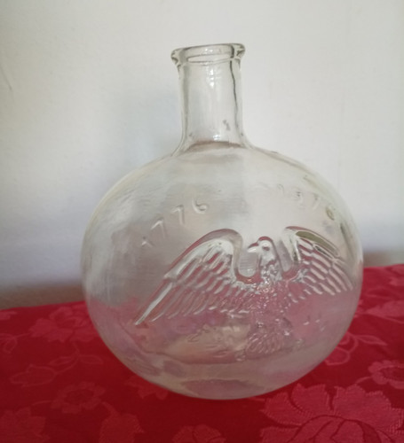 Antike runde glasflasche - antike,