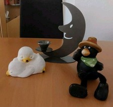 Dekoration Set, Mond/Rabe/Enten Figuren
