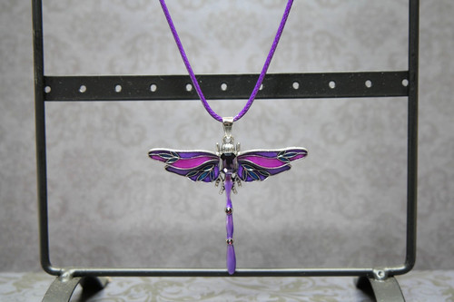Halskette lila libelle - halskette,