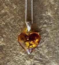 Bernstein Anhänger 'Herz'