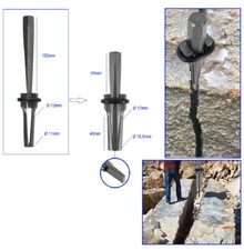 1x Spalt Keil Stein Spalter Beton Fundament Keil Spalter Trenner Stein Brecher