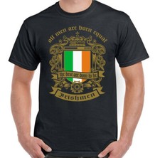 Irland T-Shirt Men Are Born Equal Irisch Herren Flagge Rugby St Patricks Day