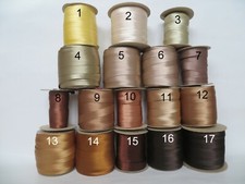 7 m  Schrägband Satin  Atlas , Breite 20 mm, Gold, Beige, Braun  Töne,
