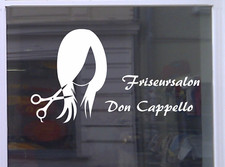 Friseur Salon Logo Schaufensterbeschriftung Aufkleber Werbung Laden Geschäft