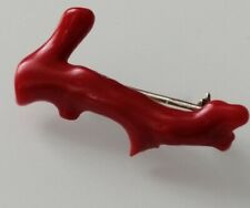 Korallenbrosche Silber 800