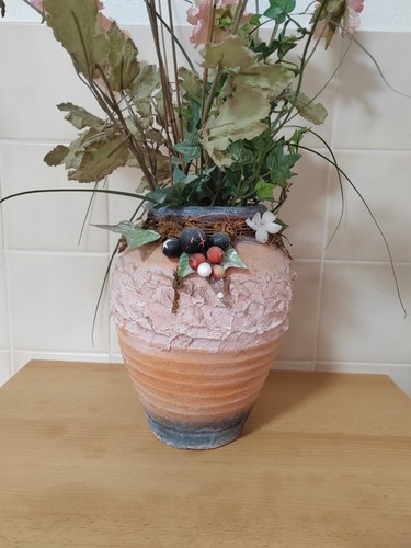 Vintage vase aus ton - vase,