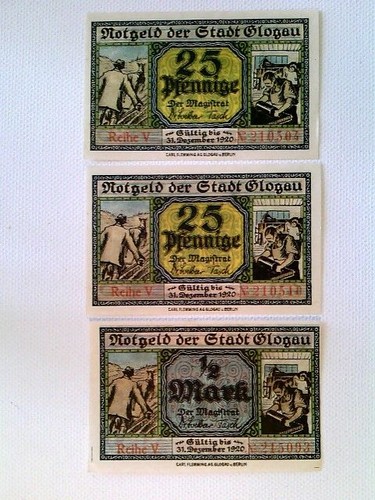 Banknoten notgeld stadt - banknoten,,