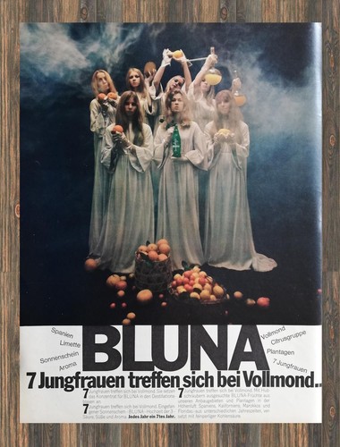 Bluna reklame werbeanzeige - -,