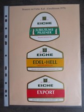 Bieretiketten, SH, Kiel, Brauerei zur Eiche