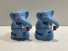 Promo 2 x Figur Werbefigur Bully 1994: Elefant Rhinopront ohne Aufdruck Muster ?