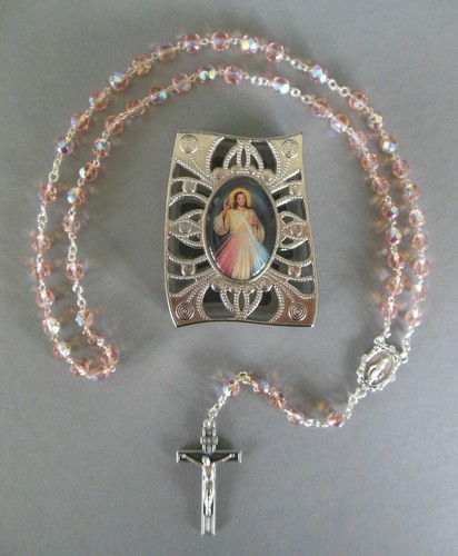 Rosenkranz apricot schimmernde
