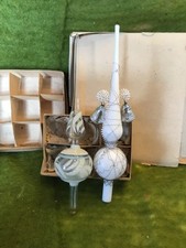 2x alte Christbaumspitzen 1 x Plaste 1 x Glas Weihnachtsbaumspitze  DDR 190