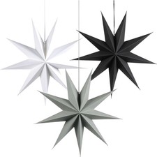 Papiersterne Schwarz Weiß