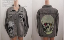 Totenkopf Glitzer Denim