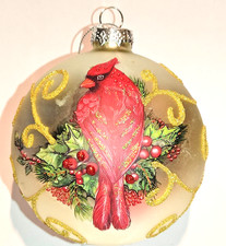 MARK ROBERTS "Weihnachtskugel-Glas champagner Ø 10 cm Nostalgie Nr. 4 Kardinal