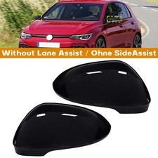 2x Schwarz Spiegelkappen Spiegel Gehäuse für VW Golf VIII CG1 Variant CD5 ID.3