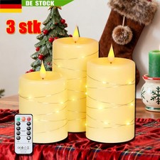 3er LED Kerzen Flackernd Set