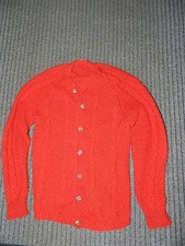  Häkel Weste Gr. 42 - Rot