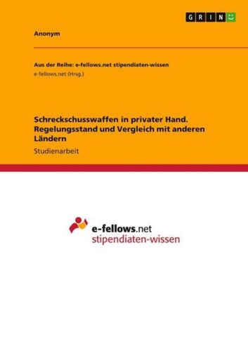 Schreckschusswaffen - , in