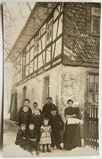 orig. Foto AK Mügeln Dresden Familie um 1920 Haus Gebäude