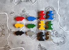 Carcassonne meeple set - meeple,