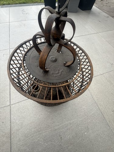 Vintage wooden bird cage teak - vintage,wooden,