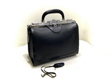 Vintage Merlin Schwarze Leder Arzt/Doktortasche Hebammentasche 32cm Top Zustand!