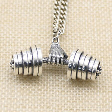 B21 Herren Anhänger Hand Faust hält Hantel Gewicht 925 Sterling Silber 