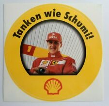 Werbe-Aufkleber Shell Tanken wie Schumi Michael Schumacher F1 Motorsport 90er
