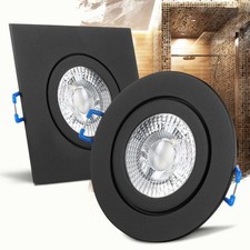 IP44 LED Spots flach 230V Einbaustrahler Einbauspots Bad 5W dimmbar SET Mare